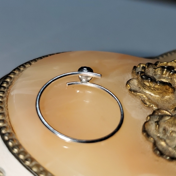 Sterling Silver & Labradorite Bypass Ring, sz 6 - Picture 3 of 6